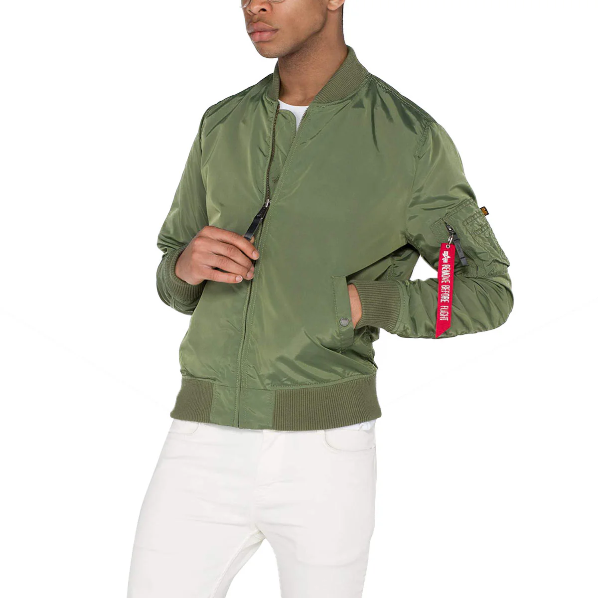 Alpha Industries MA-1 TT Flight Jacket Sage Green - Image 4