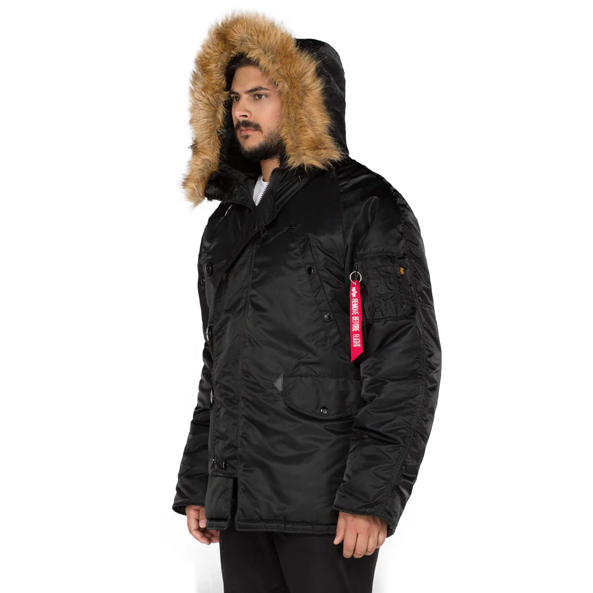 Alpha Industries N3B Hooded Parka Black - Image 3