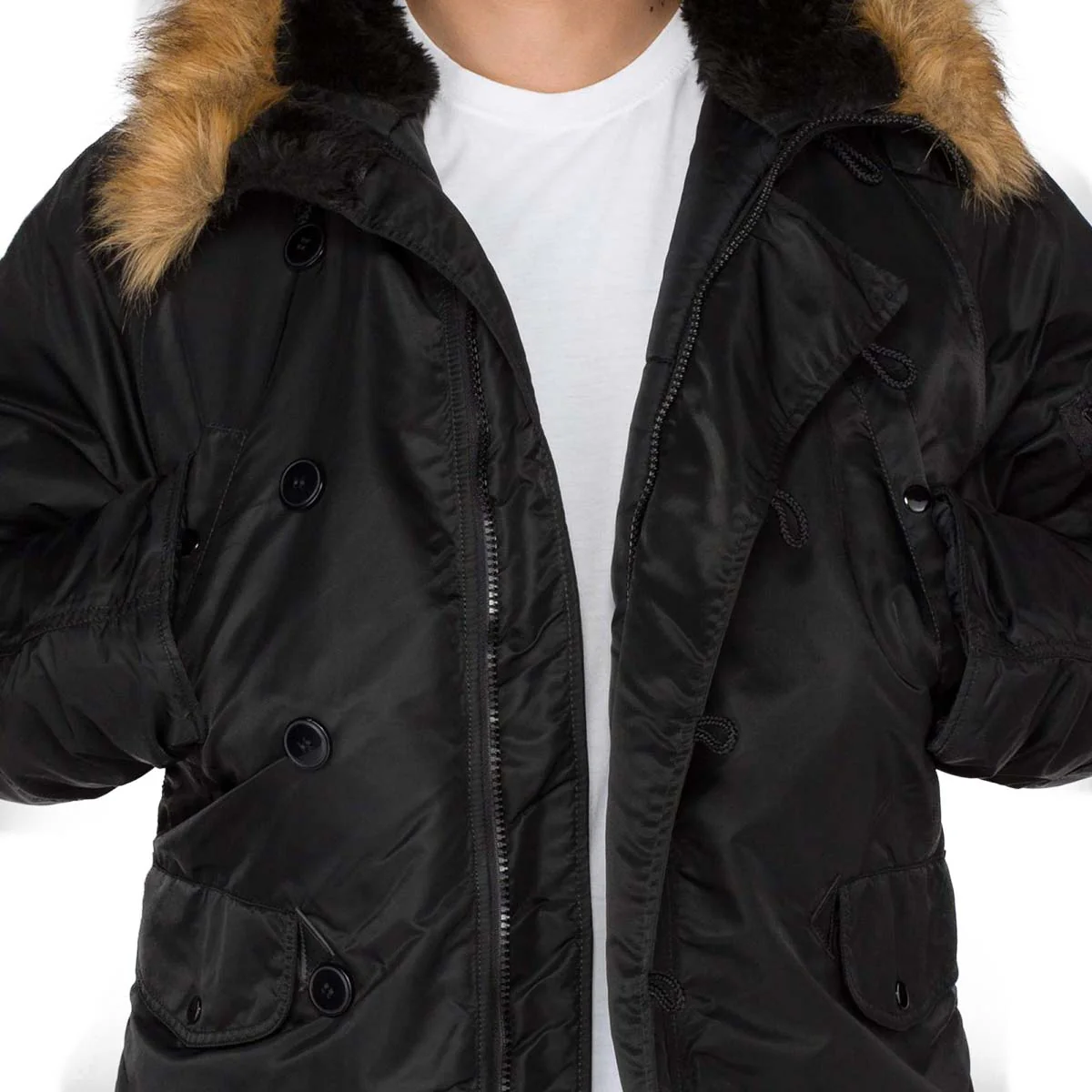 Alpha Industries N3B Hooded Parka Black - Image 4