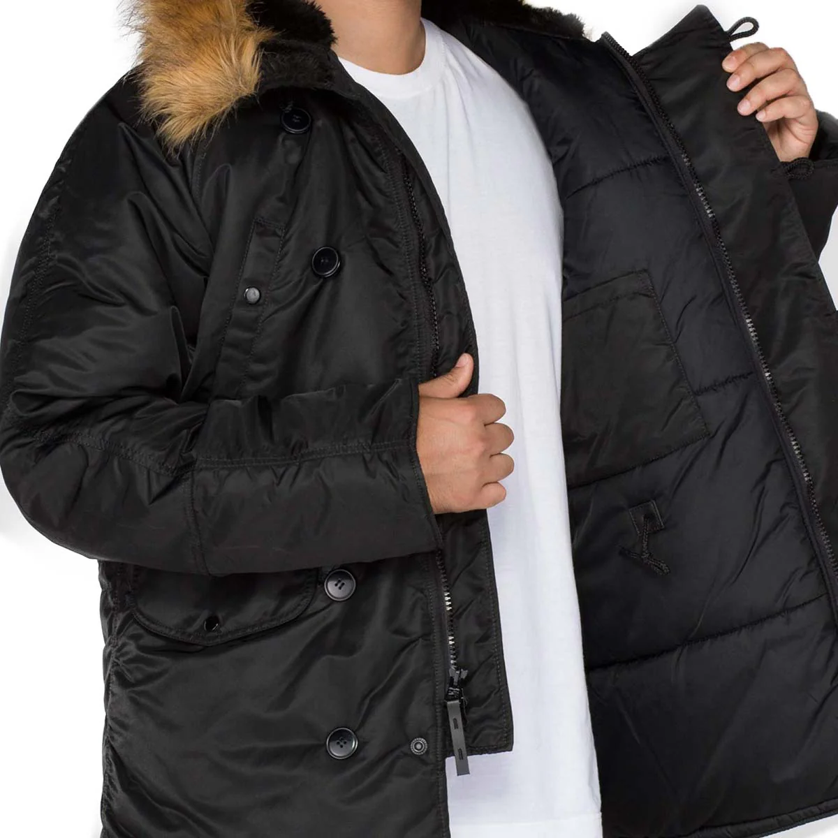 Alpha Industries N3B Hooded Parka Black - Image 5