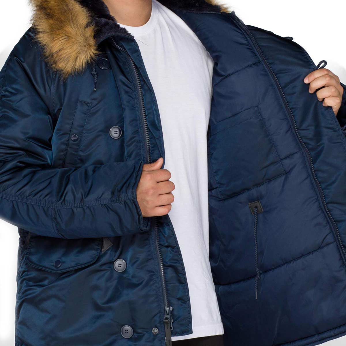 Alpha Industries N3B Hooded Parka Rep Blue - Image 3