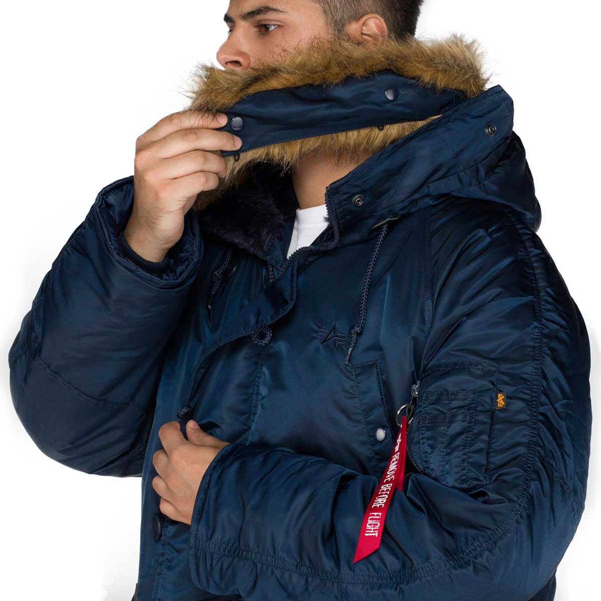 Alpha Industries N3B Hooded Parka Rep Blue - Image 4