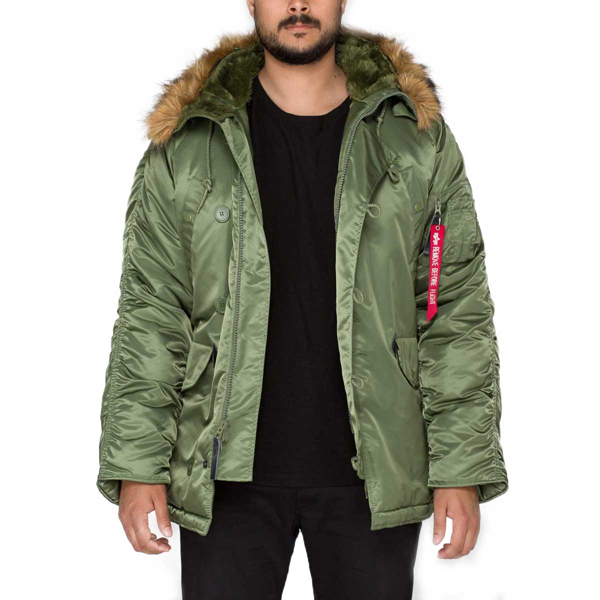 Alpha Industries N3B Hooded Parka Sage Green - Image 4