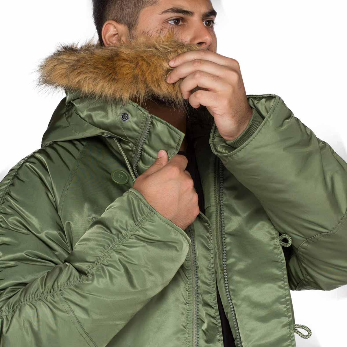 Alpha Industries N3B Hooded Parka Sage Green - Image 5