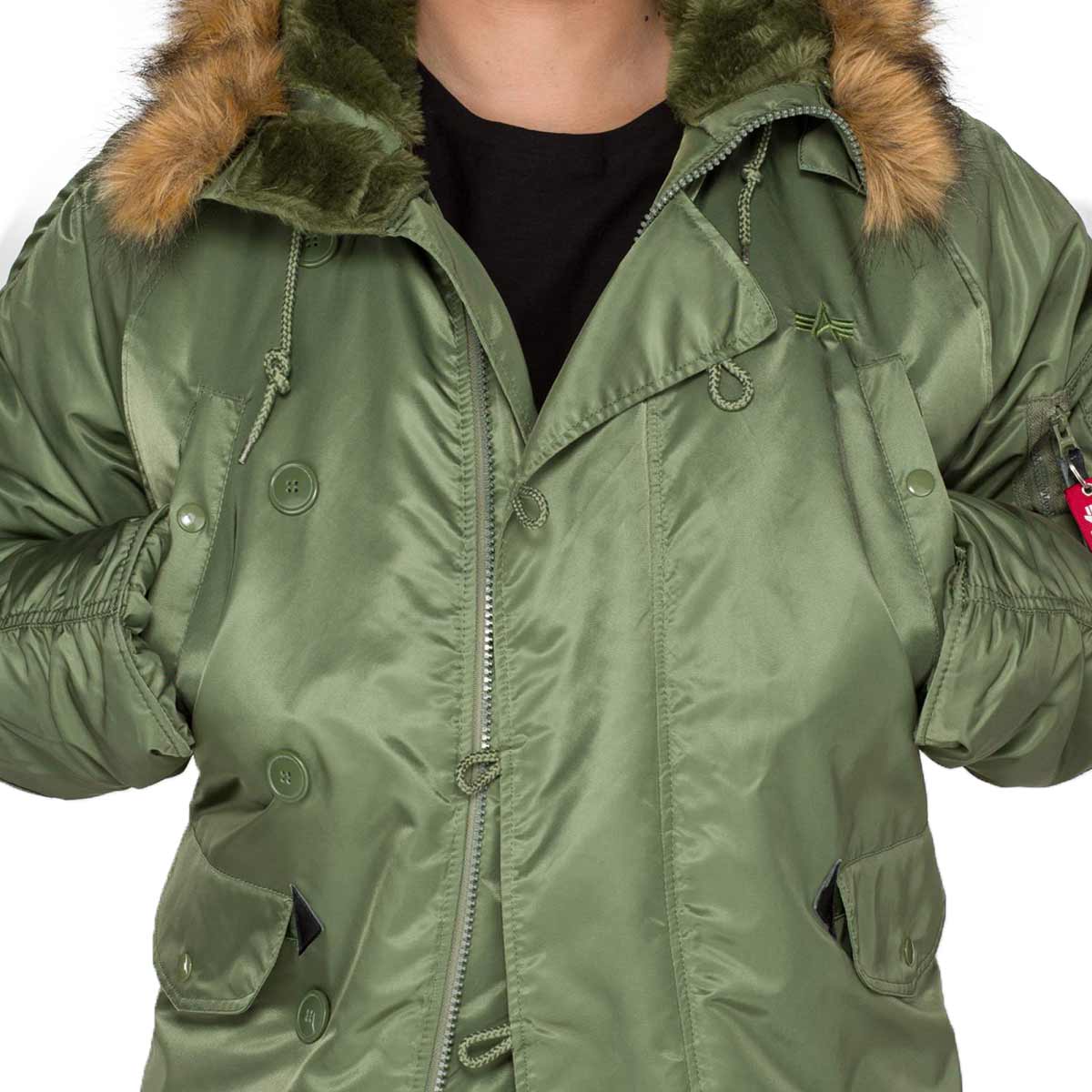 Alpha Industries N3B Hooded Parka Sage Green - Image 6