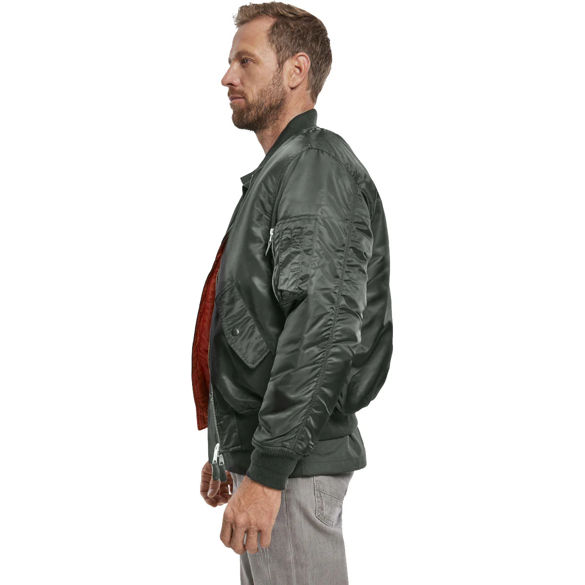 Brandit MA1 Bomber Flight Jacket Anthracite Grey - Image 3