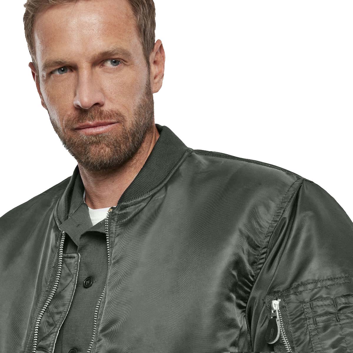 Brandit MA1 Bomber Flight Jacket Anthracite Grey - Image 5