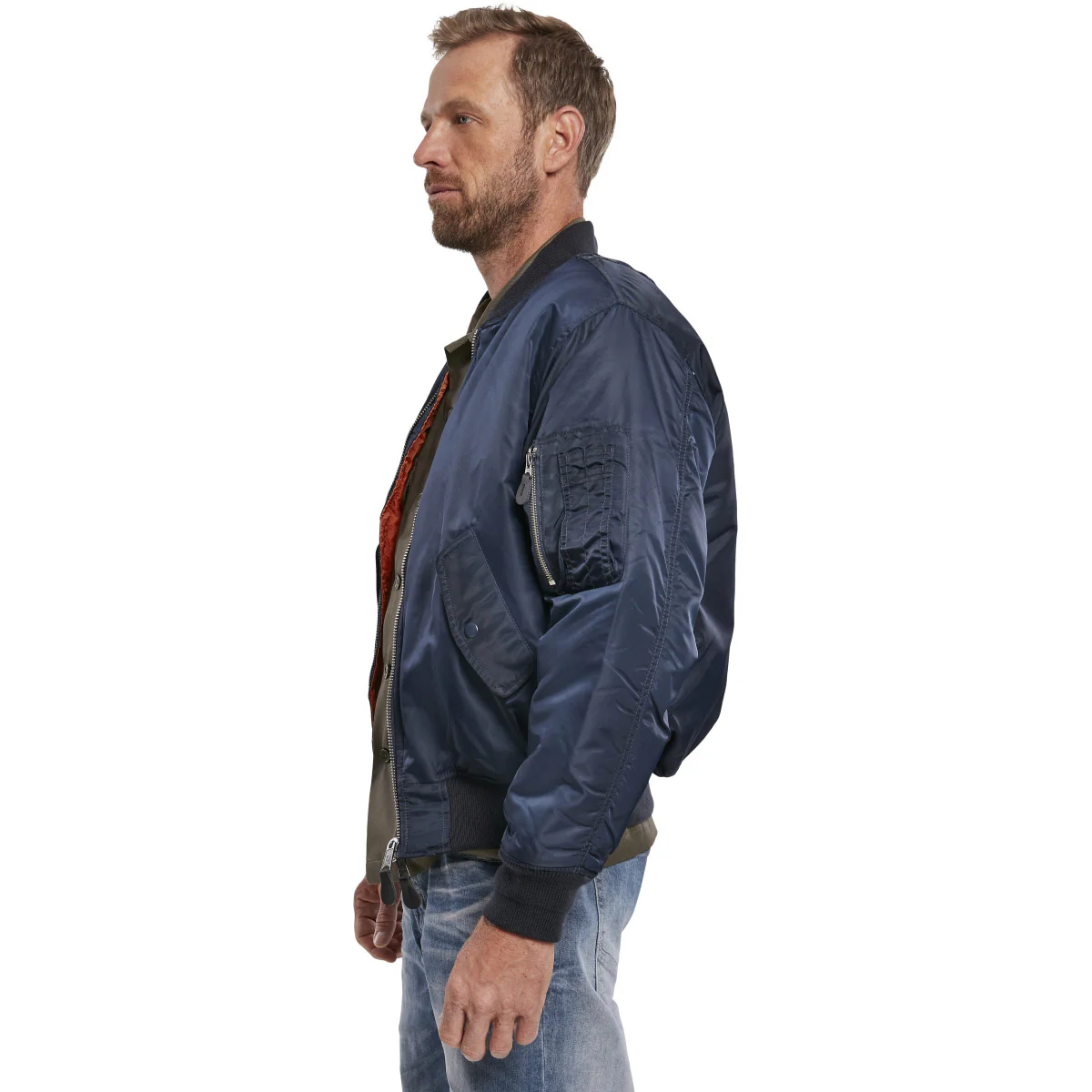 Brandit MA1 Bomber Flight Jacket Dark Navy - Image 3