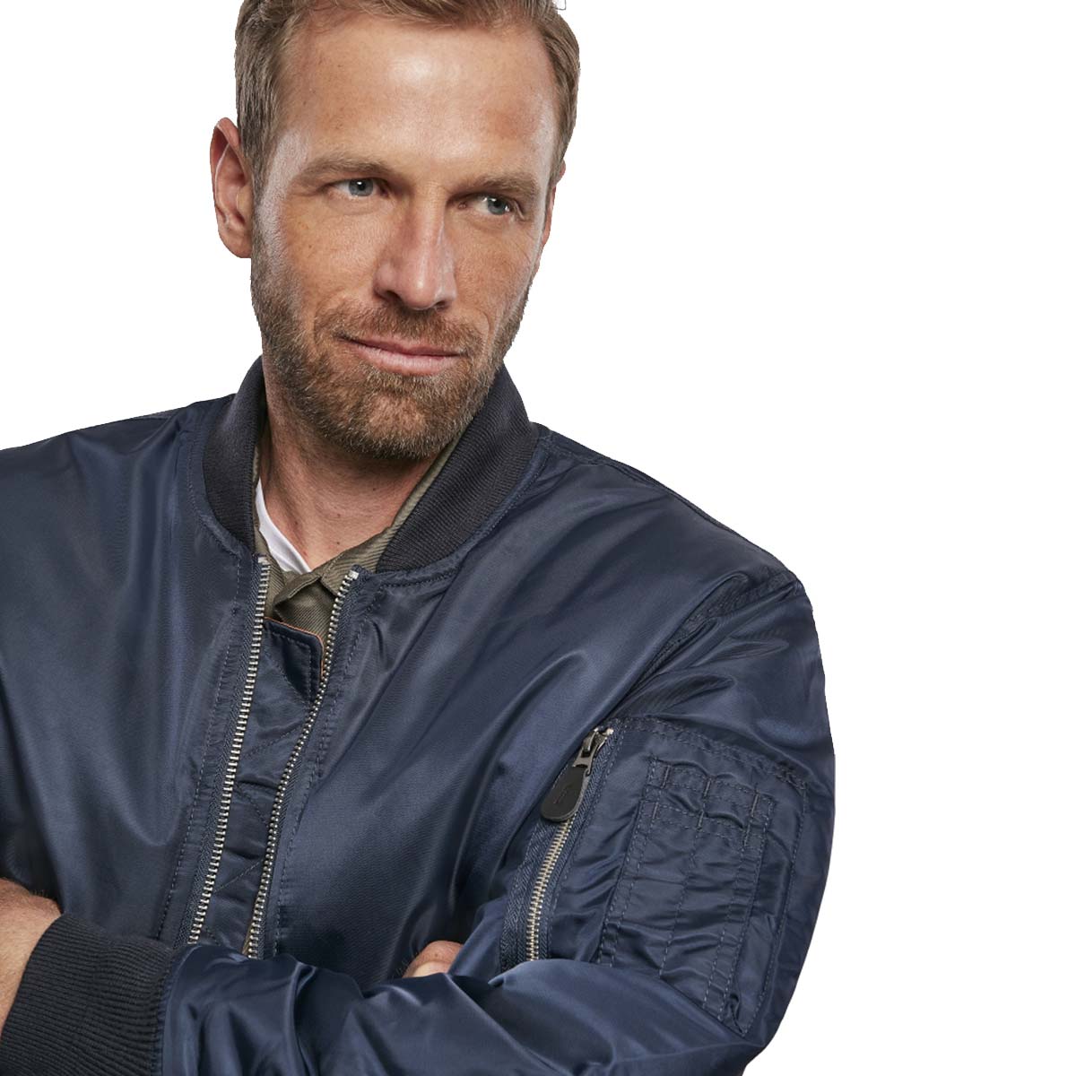 Brandit MA1 Bomber Flight Jacket Dark Navy - Image 5
