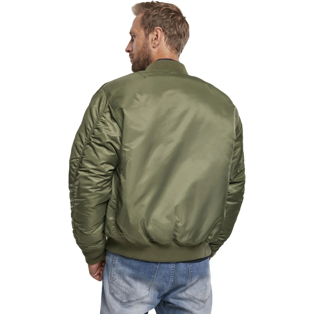 Brandit MA1 Bomber Flight Jacket Olive Green - Image 4