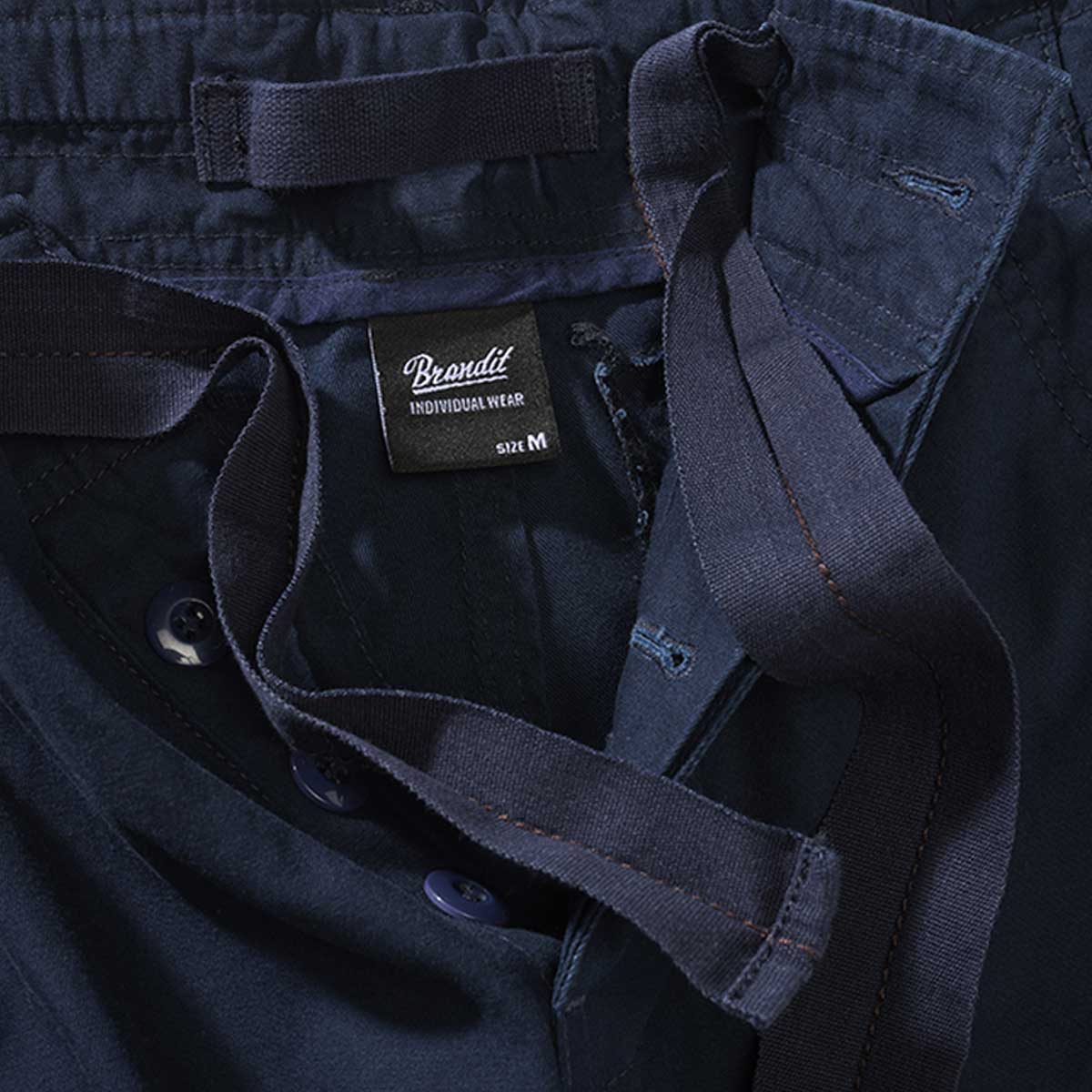 Brandit Pure Slim Fit Cargo Trousers Navy - Image 4