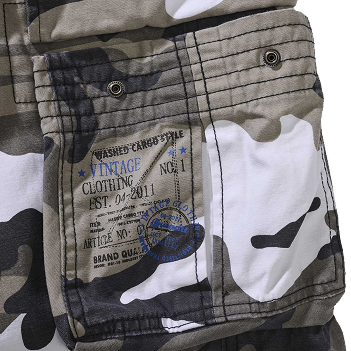 Brandit Pure Slim Fit Cargo Trousers Urban Camo - Image 5