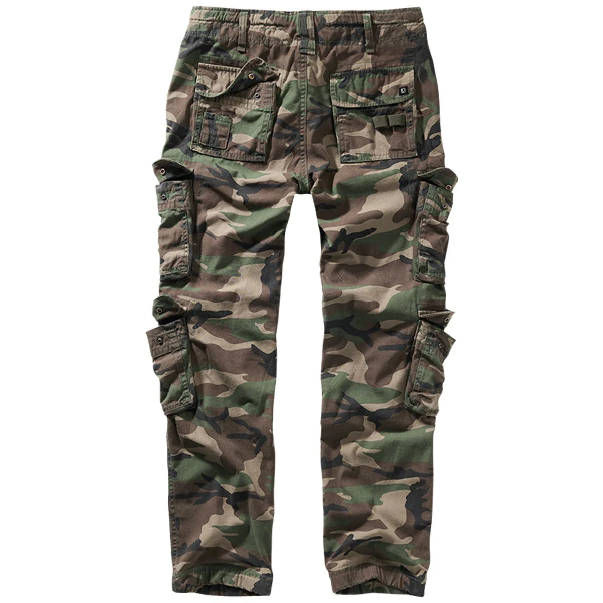 Brandit Pure Slim Fit Cargo Trousers Woodland Camo - Image 2