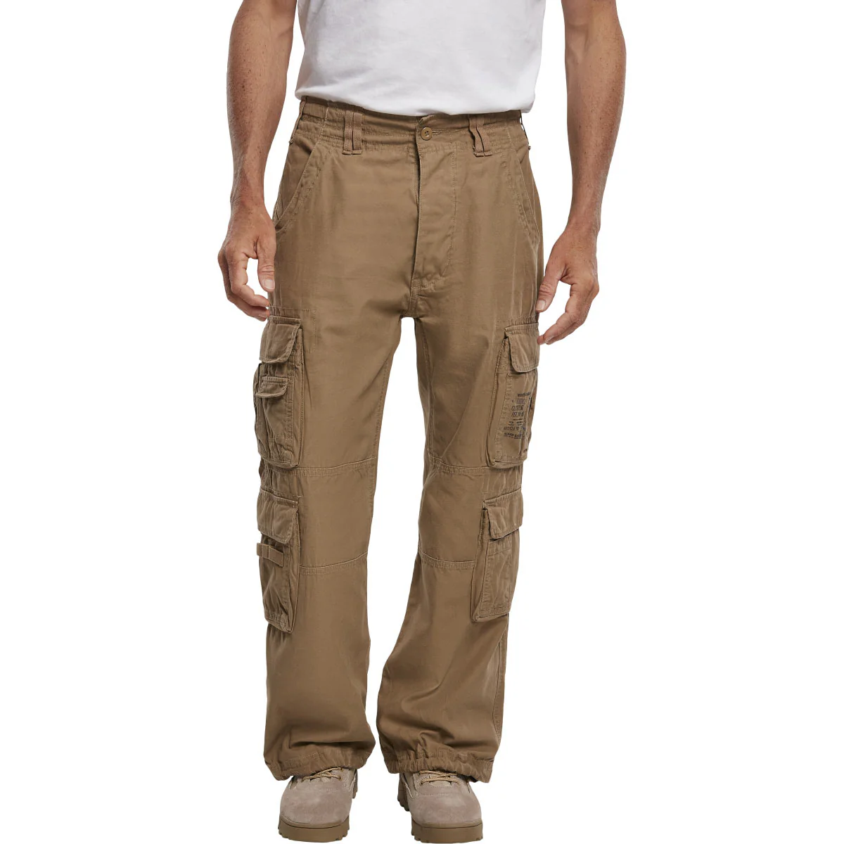 Brandit Pure Vintage Cargo Trousers Beige - Image 3