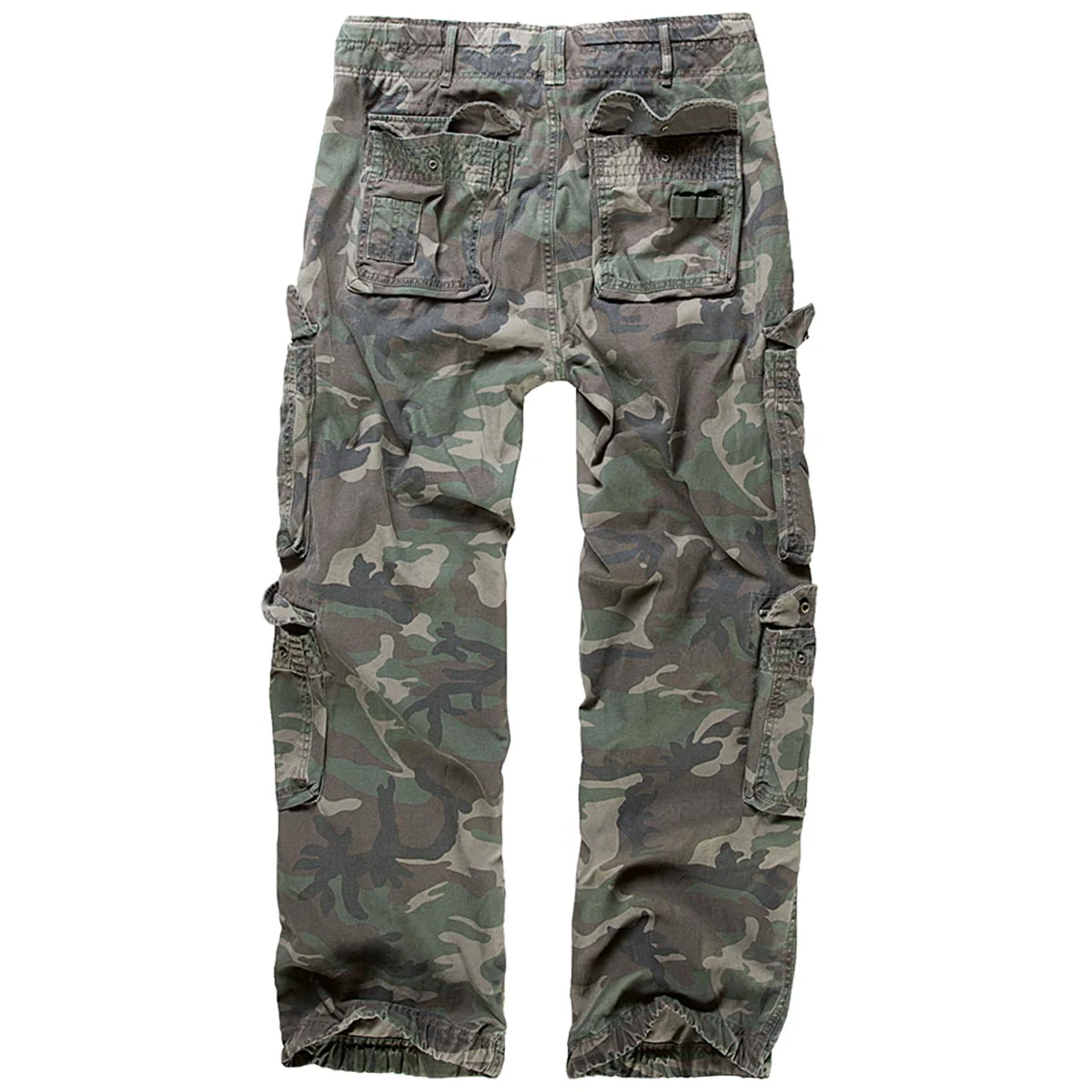 Brandit Pure Vintage Cargo Trousers Woodland Camo - Image 2