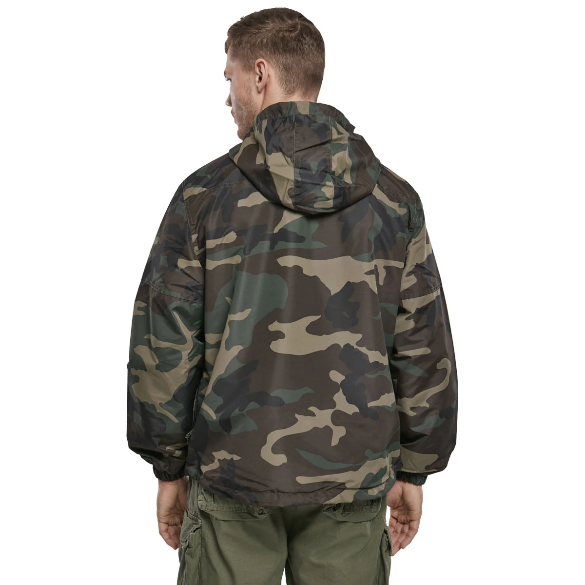 Brandit Summer Windbreaker Jacket Woodland Camo - Image 3