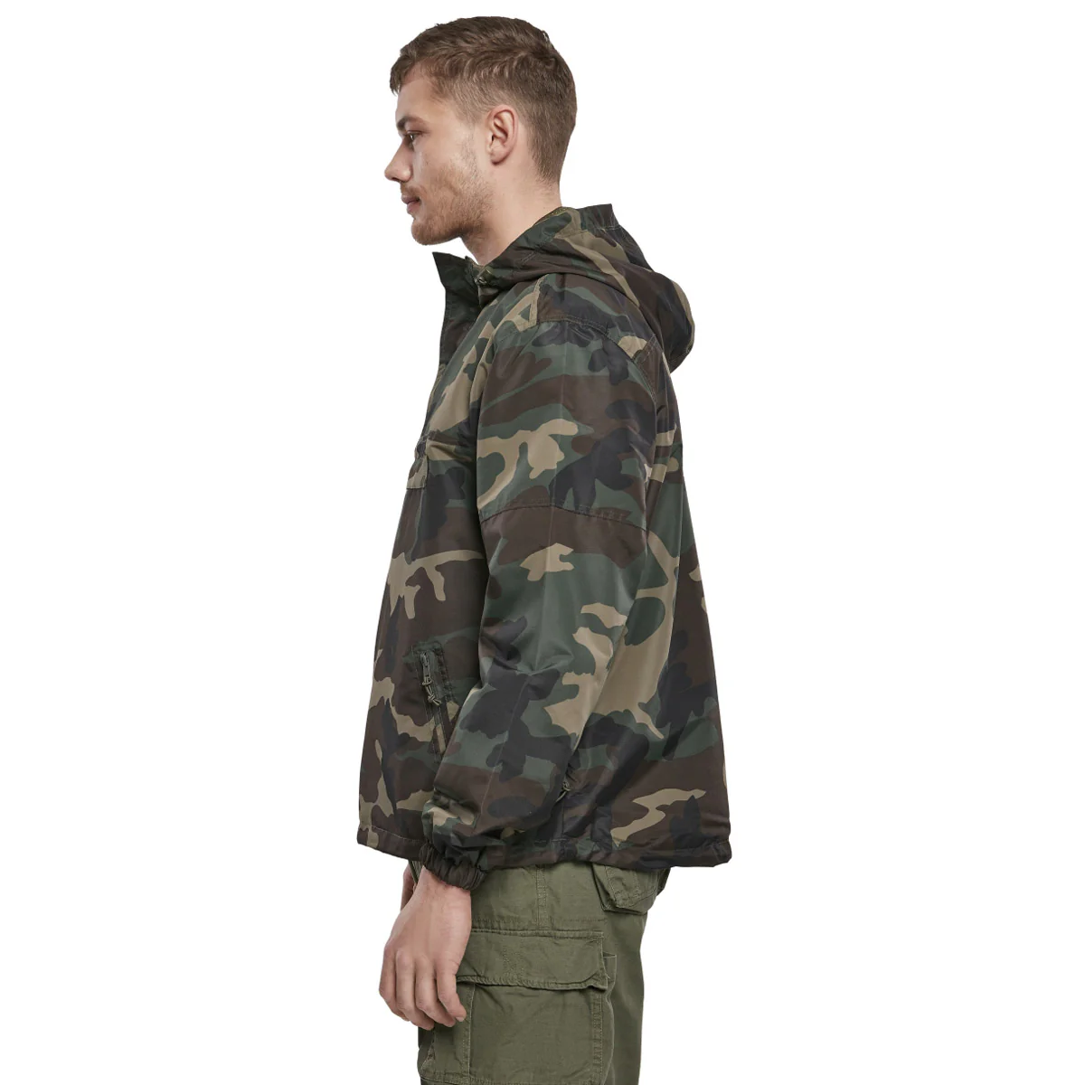 Brandit Summer Windbreaker Jacket Woodland Camo - Image 4