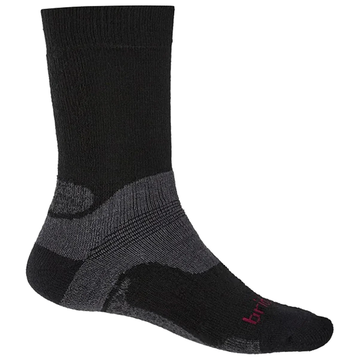 Bridgedale Men's Hike Midweight Merino Performance Boot Sock Black - Image 3