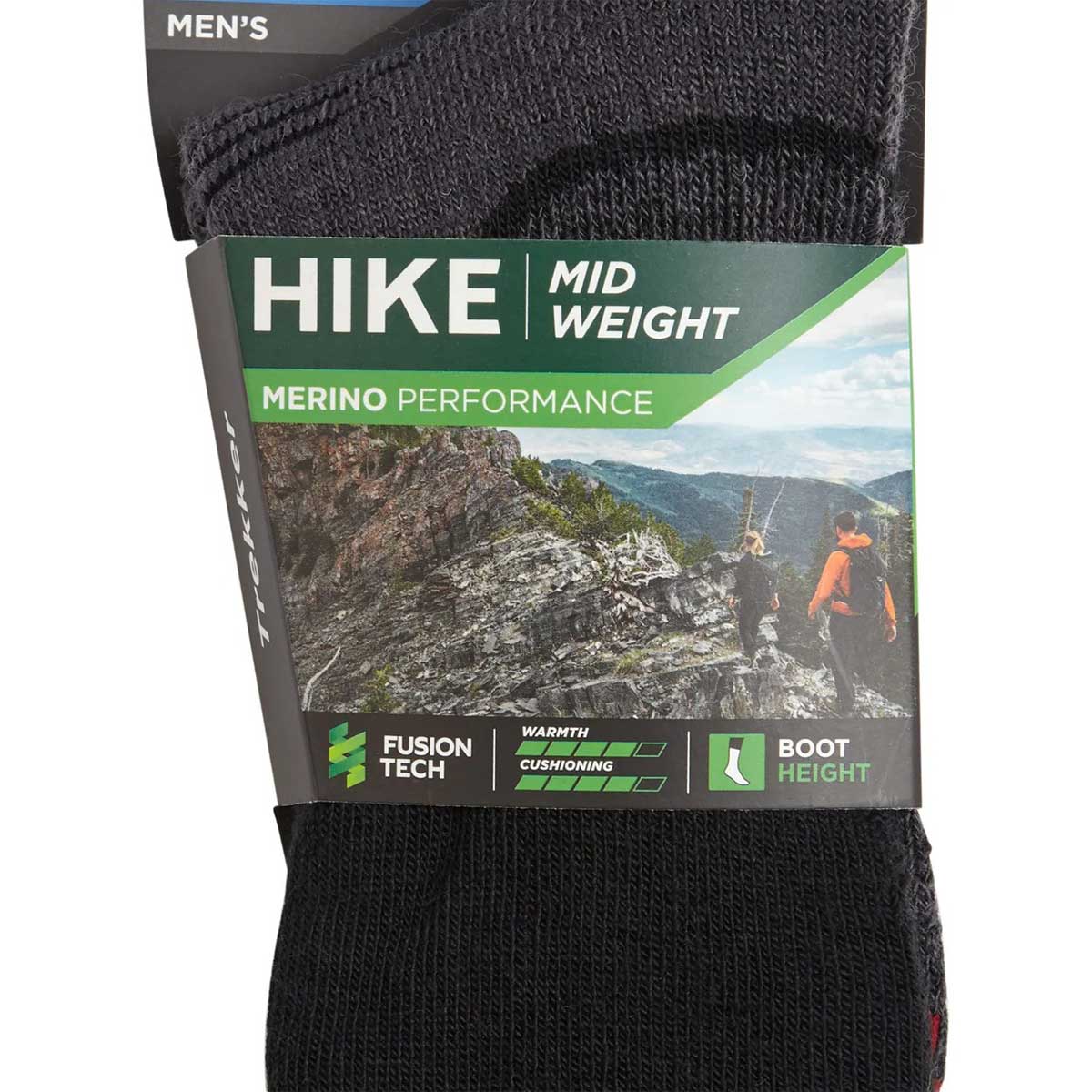 Bridgedale Men's Hike Midweight Merino Performance Boot Sock Black - Image 5