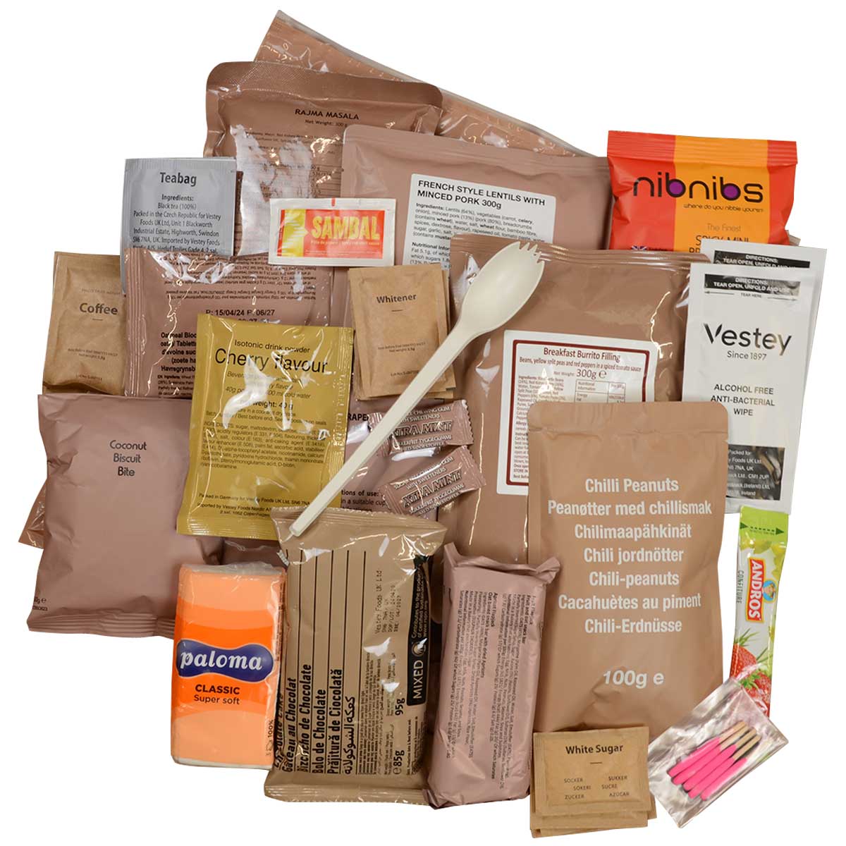 British Army 24 Hour GP Ration Packs - Box of 10 - Image 2