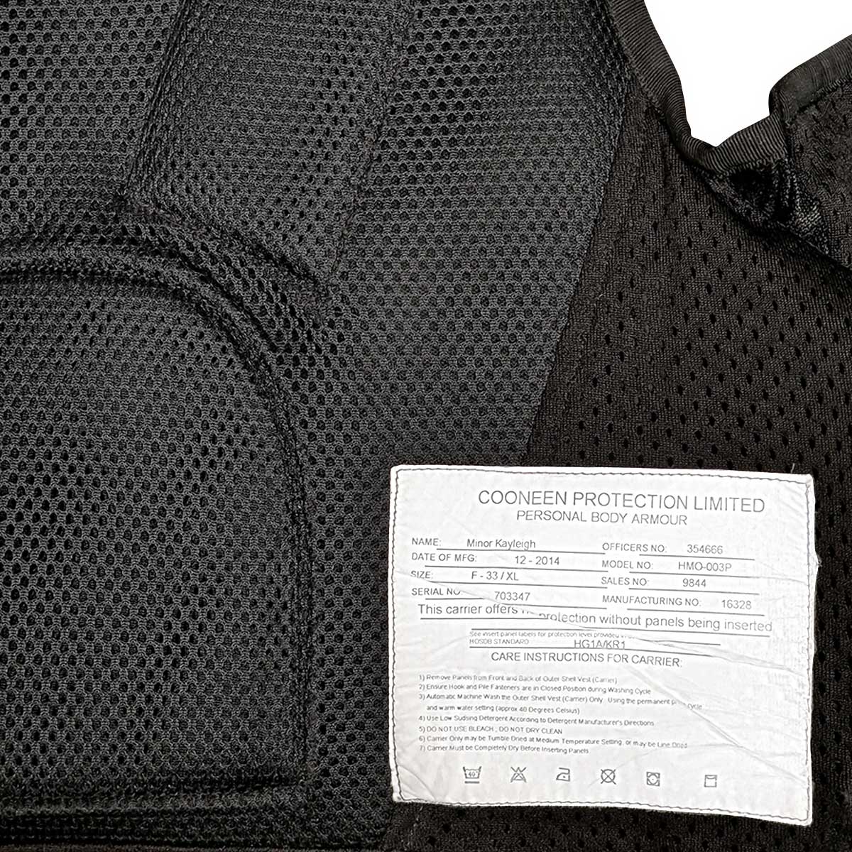 Cooneen Female Overt Stab Vest Bulletproof Body Armour WITH POCKETS - Used - Image 3