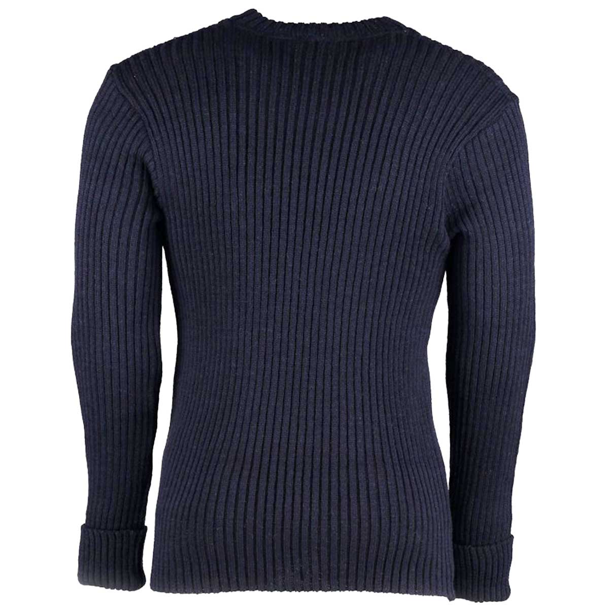 Crew Neck Woolly Pully Army Jumper No Patches Navy - Image 3