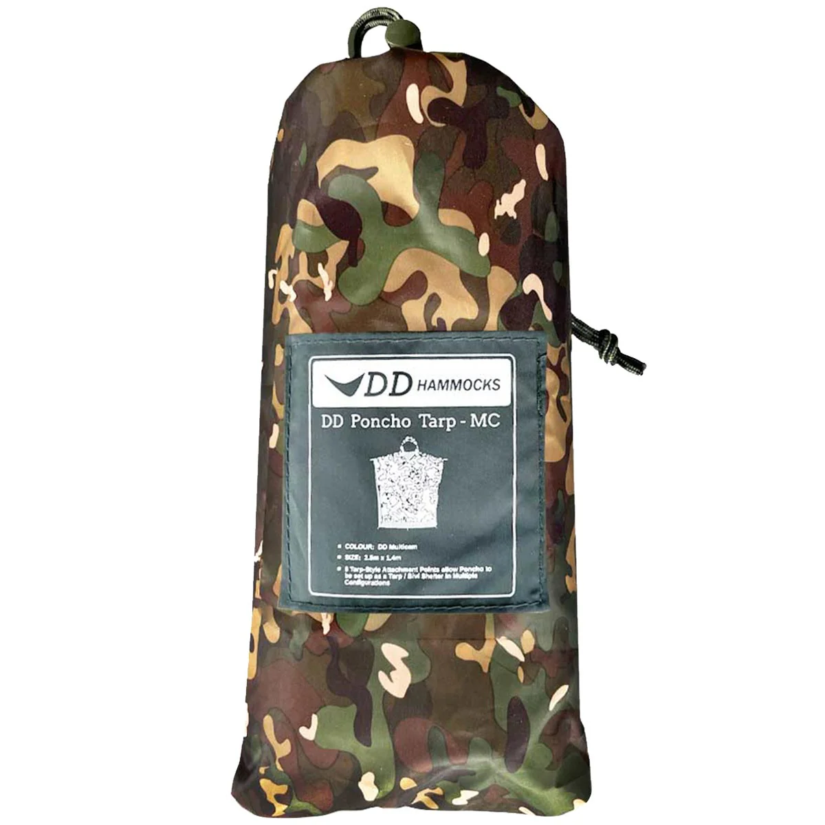 DD Hammocks Waterproof Poncho Tarp Multicam Camouflage - 2.5m x 1.4m - Image 5