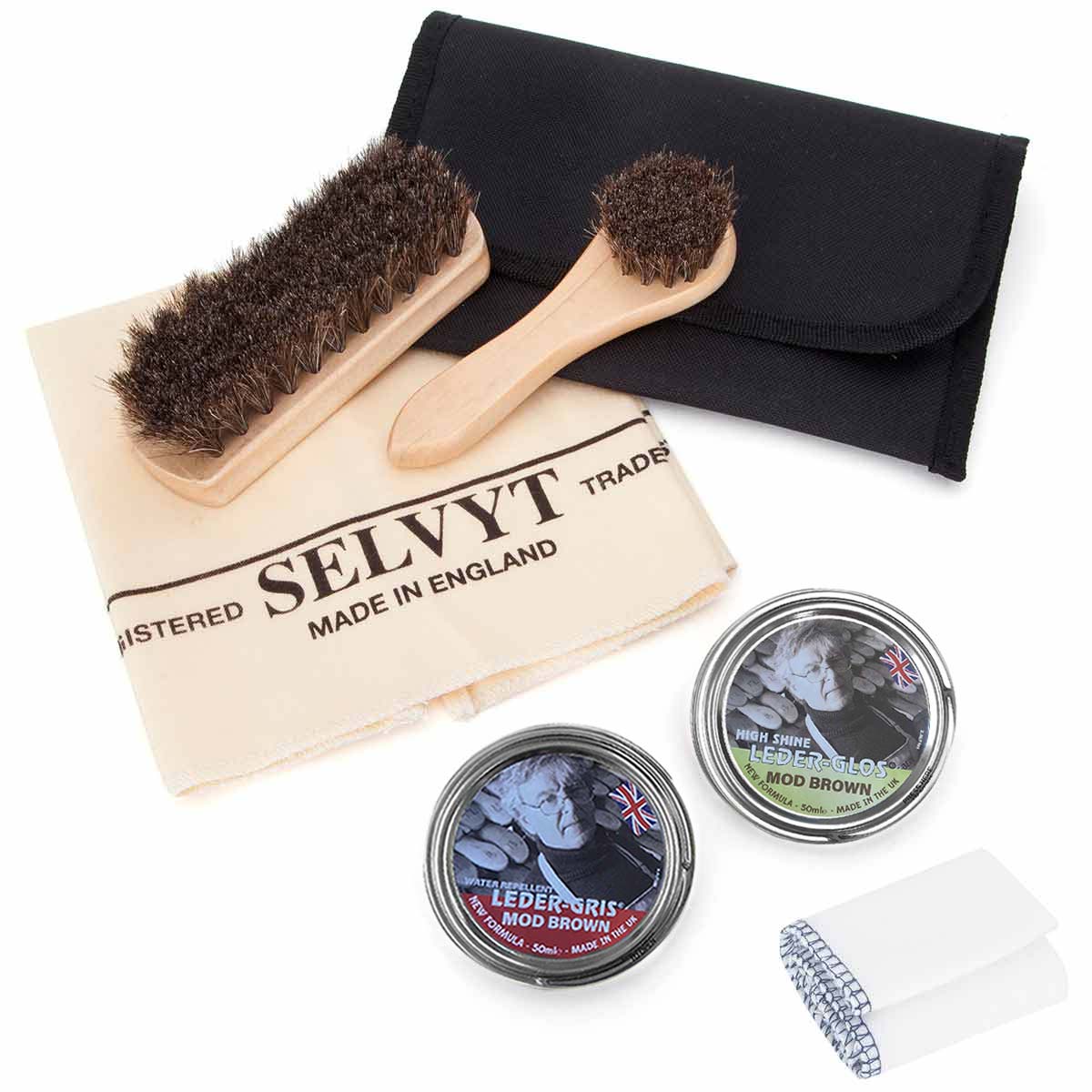 Deluxe Military Boot Polishing Kit - Black & Brown - Image 3
