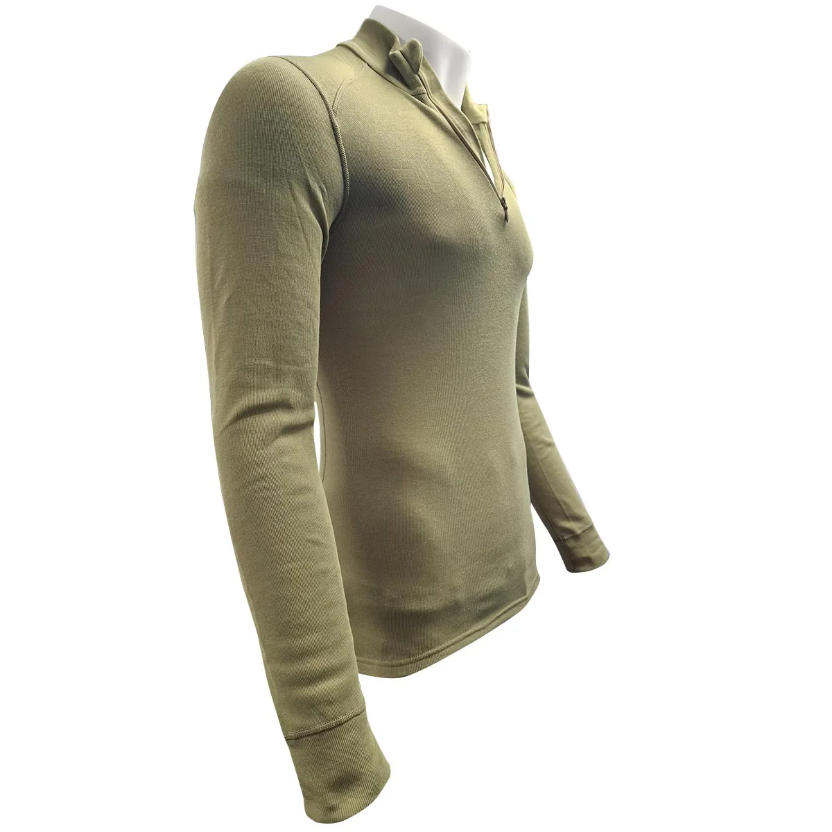 Dutch Army Odlo Thermal Long Sleeve Vest OD Green - Grade 1 - Image 2