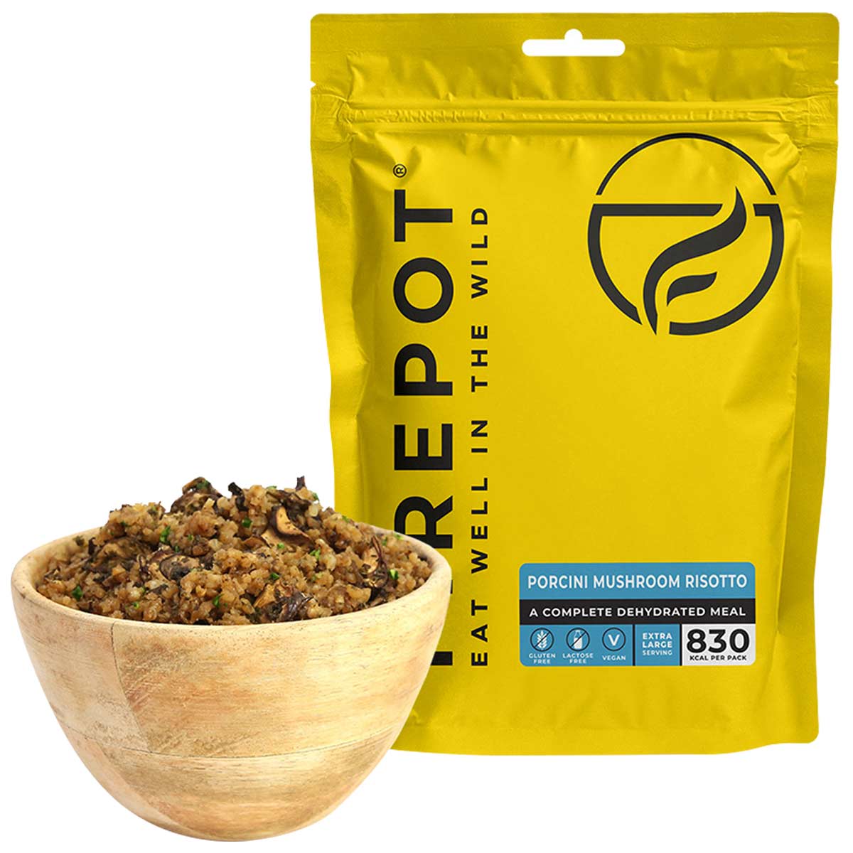 Firepot Dehydrated Meal Porcini Mushroom Risotto - Vegan 560kcal / 830kcal - Image 2