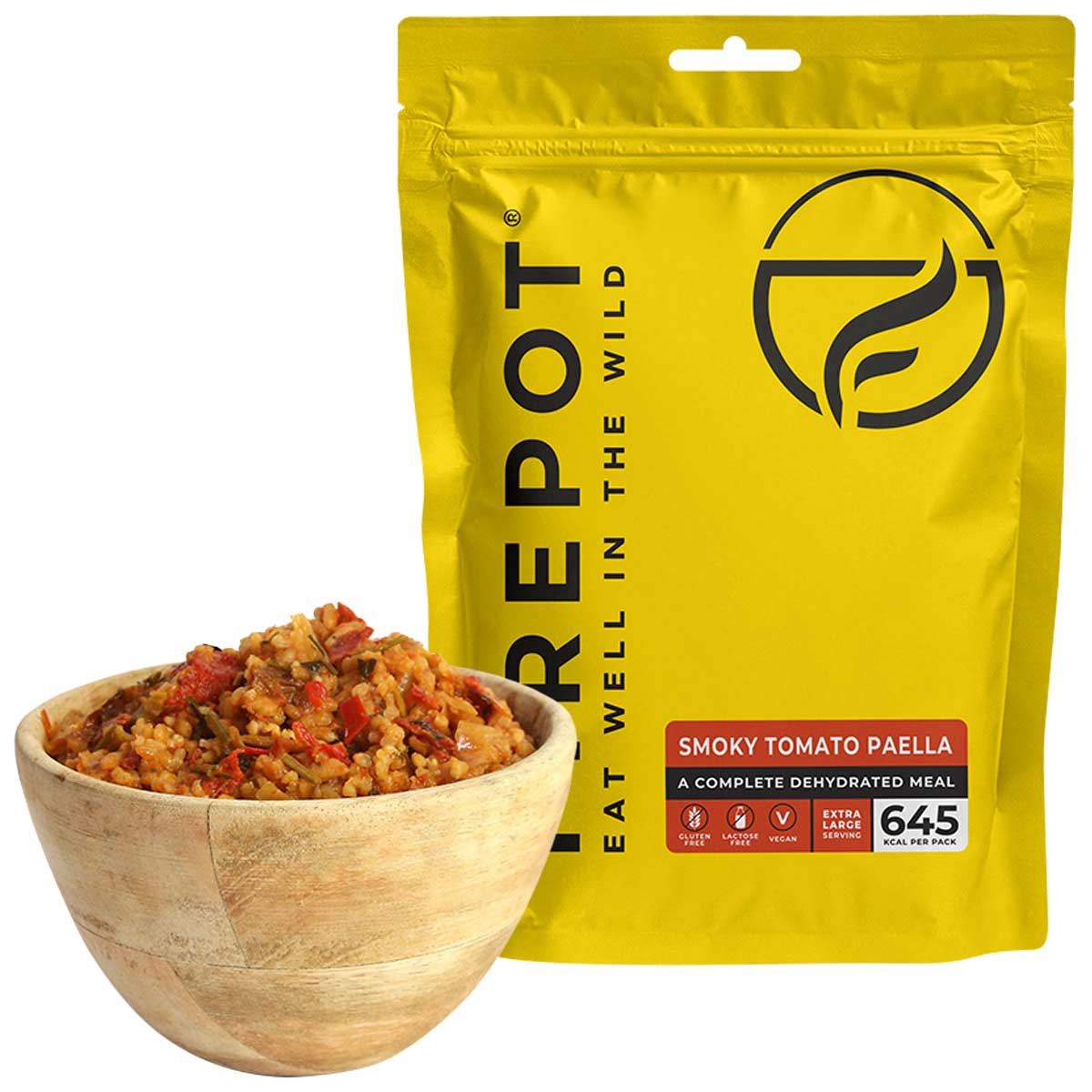 Firepot Dehydrated Meal Smoky Tomato Paella - Vegan 435kcal / 645kcal - Image 2
