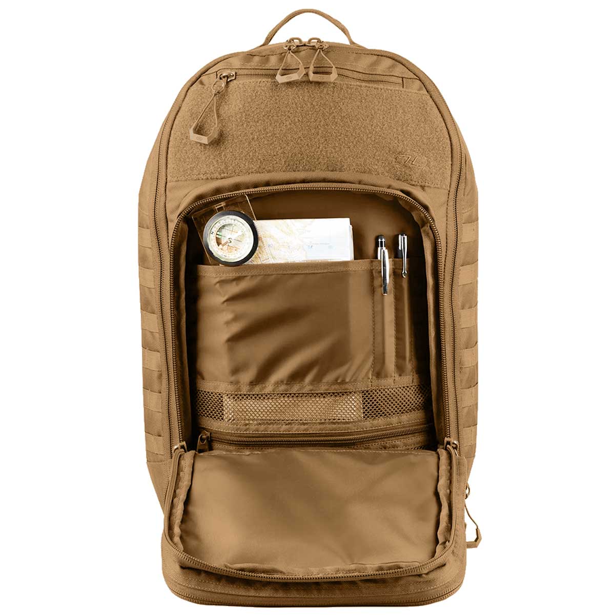 Highlander Harrier Full Clamshell Pack 45L Coyote Tan - Image 2