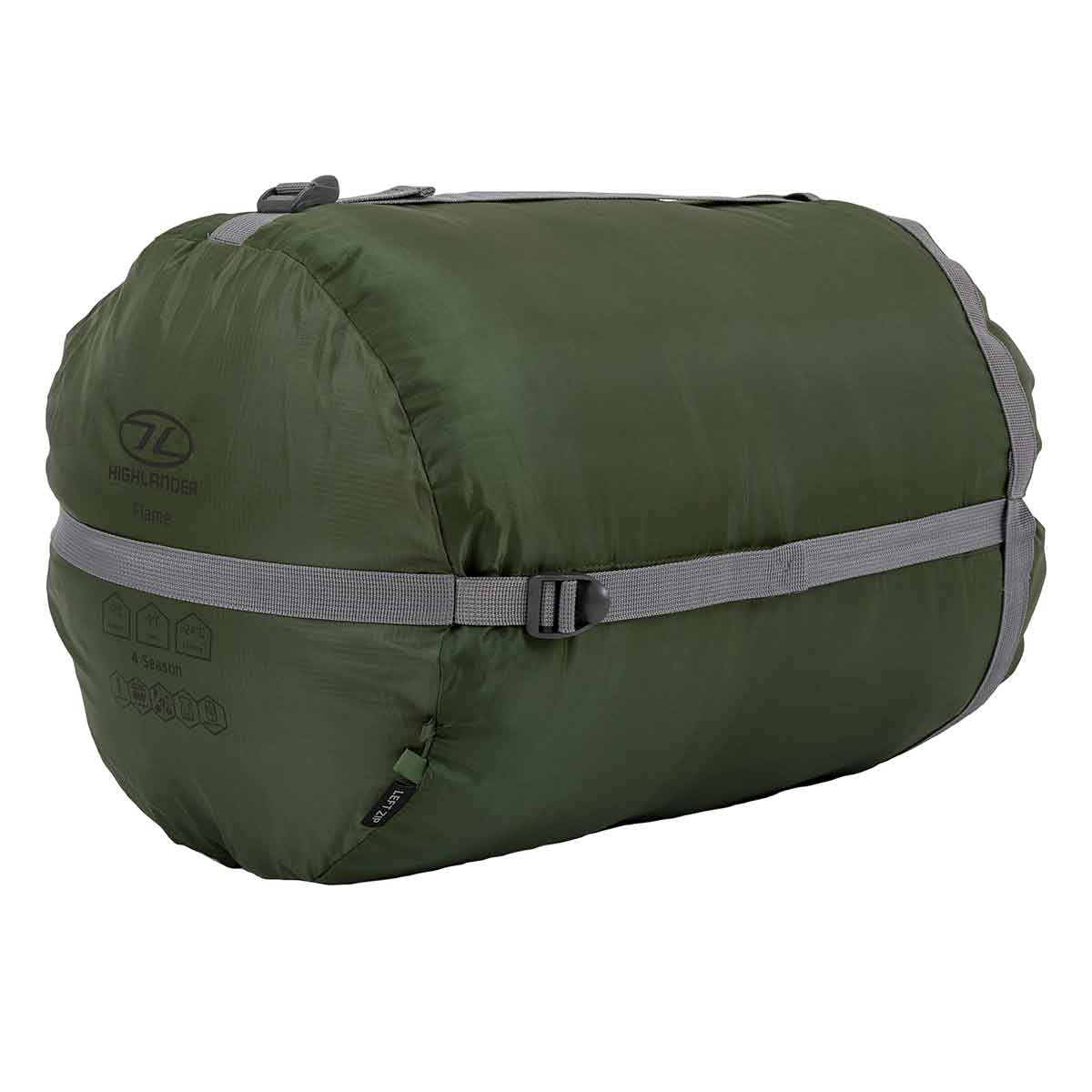 Highlander Phoenix Flame 400 Sleeping Bag Olive Green - Image 7