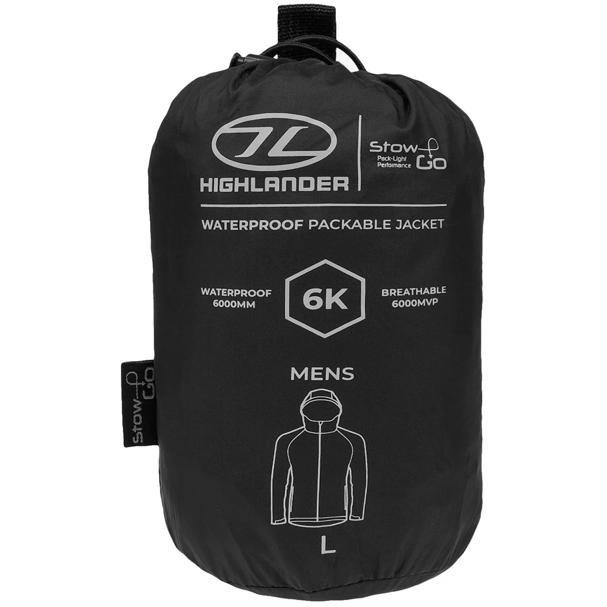 Highlander Stow & Go Waterproof Jacket Black - Image 4