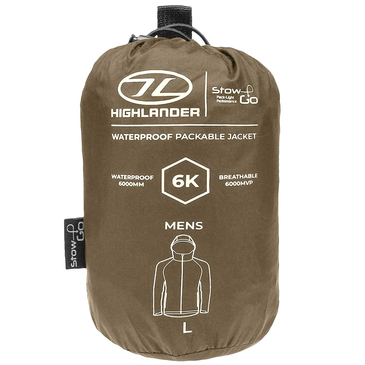 Highlander Stow & Go Waterproof Jacket Ranger Green - Image 6