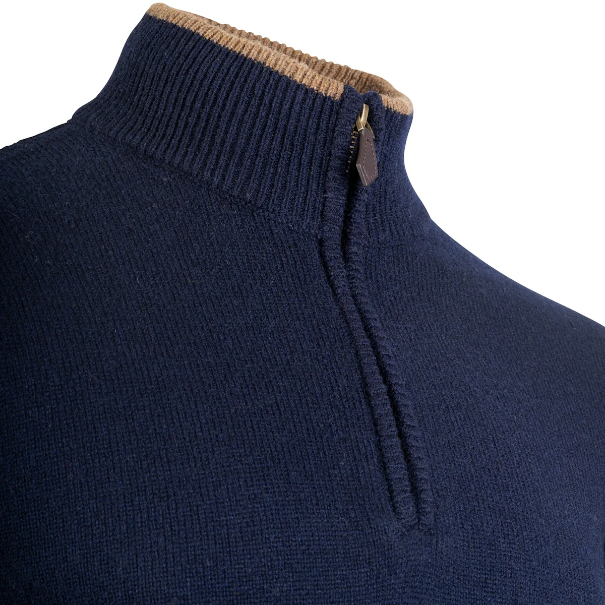 Jack Pyke Ashcombe Zipknit Pullover Navy Blue - Image 2