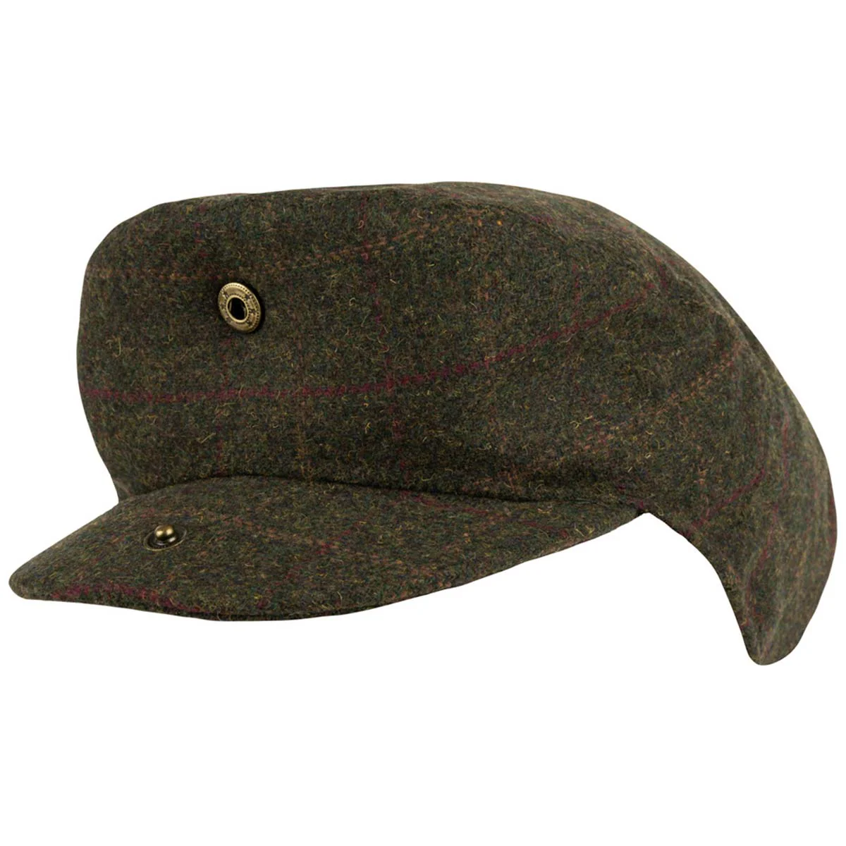 Jack Pyke Wool Blend Flat Cap Dark Olive - Image 2