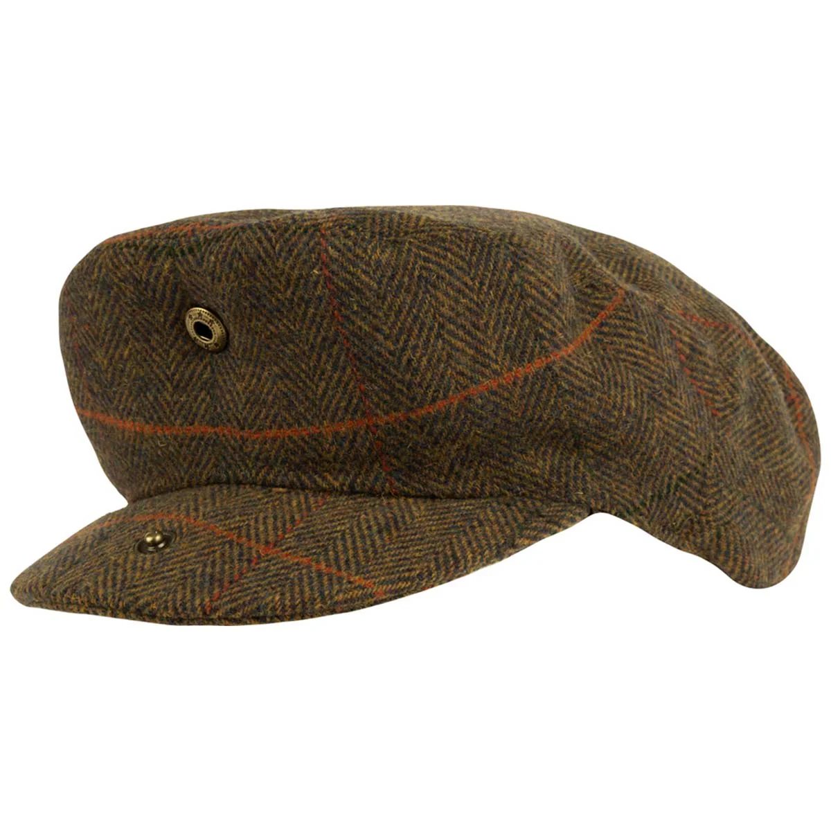 Jack Pyke Wool Blend Flat Cap Tweed Brown - Image 2