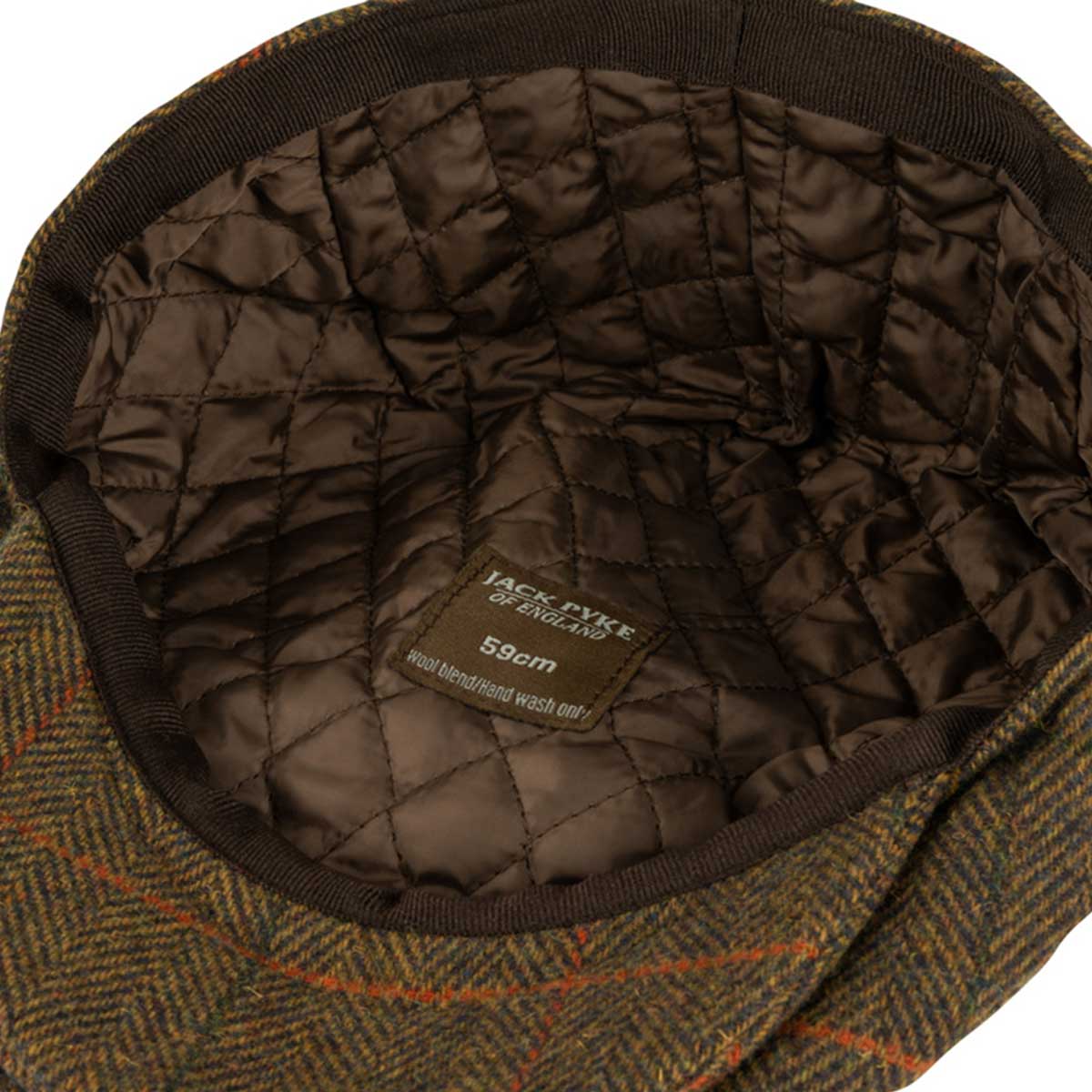 Jack Pyke Wool Blend Flat Cap Tweed Brown - Image 3