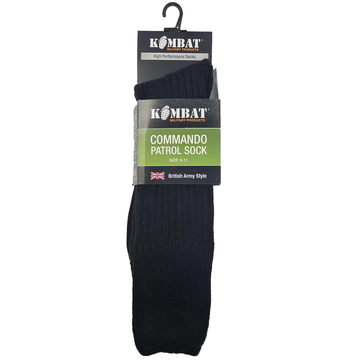 Kombat Commando Patrol Socks Black - Image 3