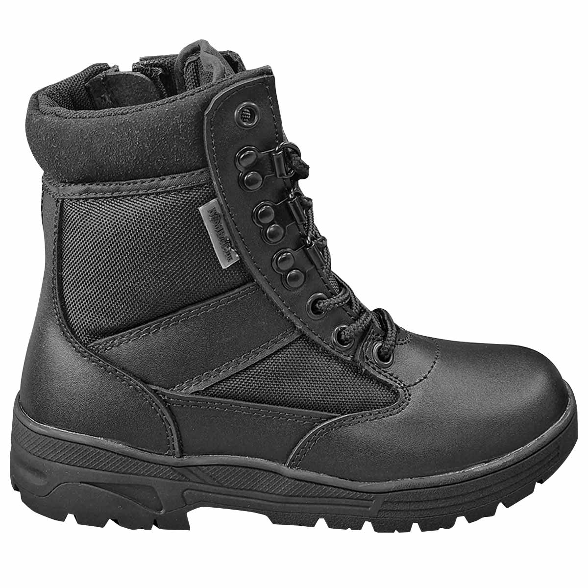 Kombat Kids Half Leather Patrol Boots Black - Image 3