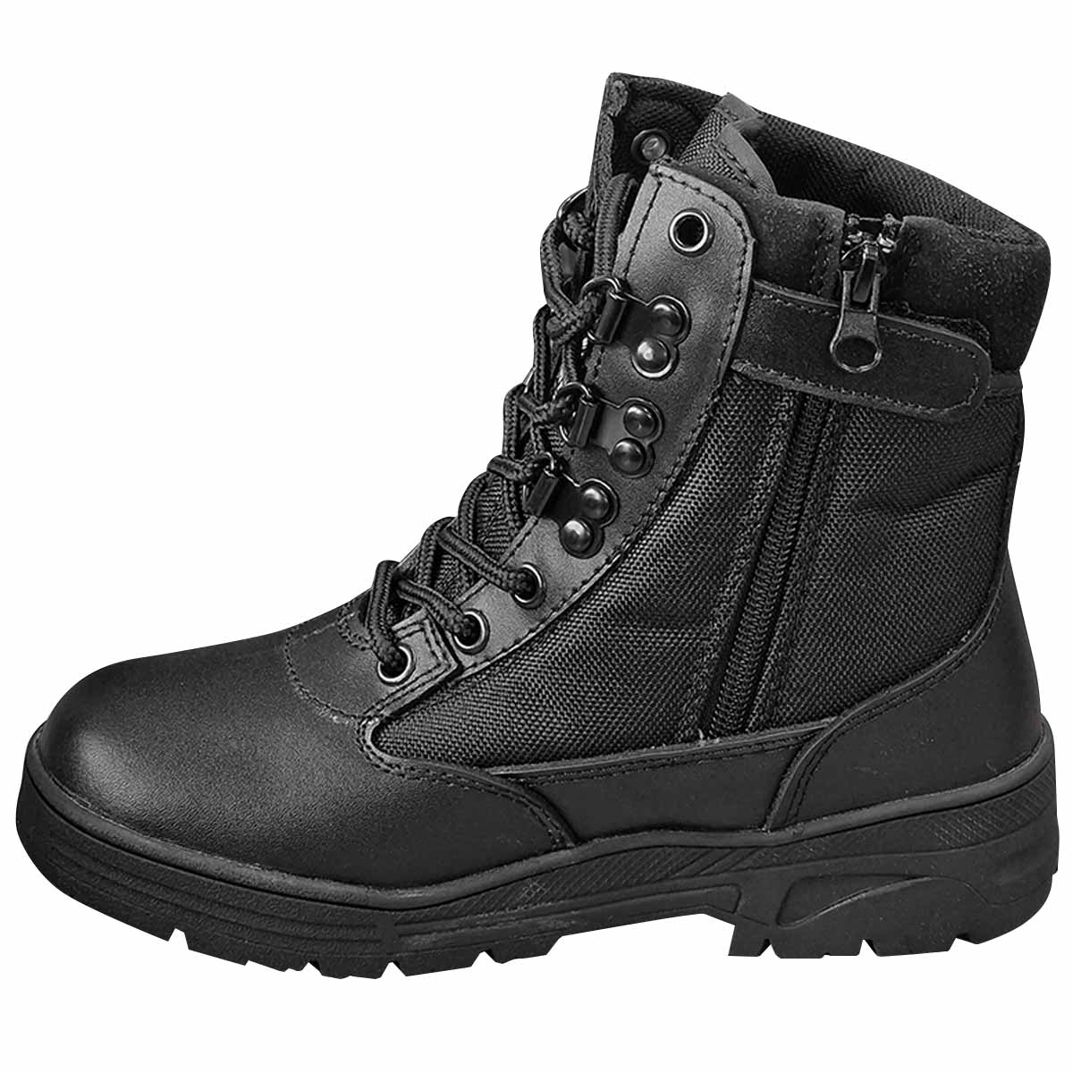 Kombat Kids Half Leather Patrol Boots Black - Image 4
