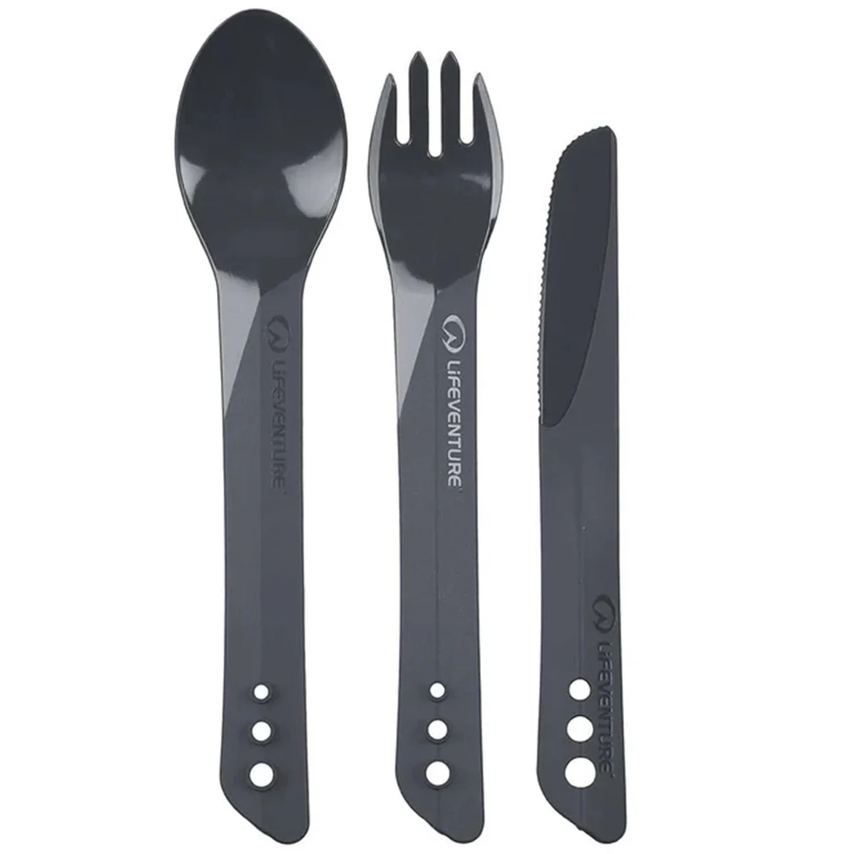 Lifeventure Ellipse Camping Tableware Set Graphite - Image 2