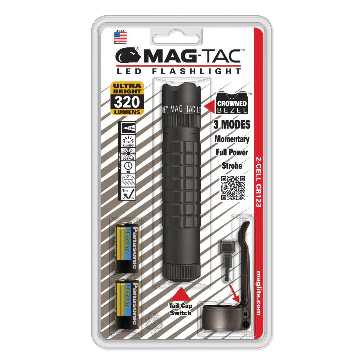 Maglite MAG-TAC Tactical LED Torch Crowned Bezel Black - Image 2