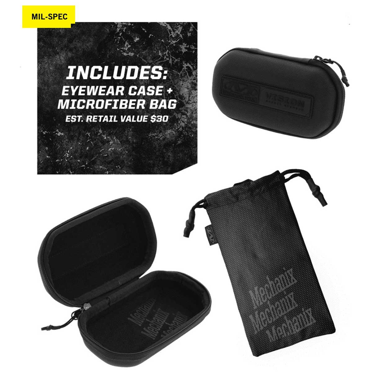 Mechanix Wear Type-X Ballistic Safety Glasses - Smoke Lens - Image 3