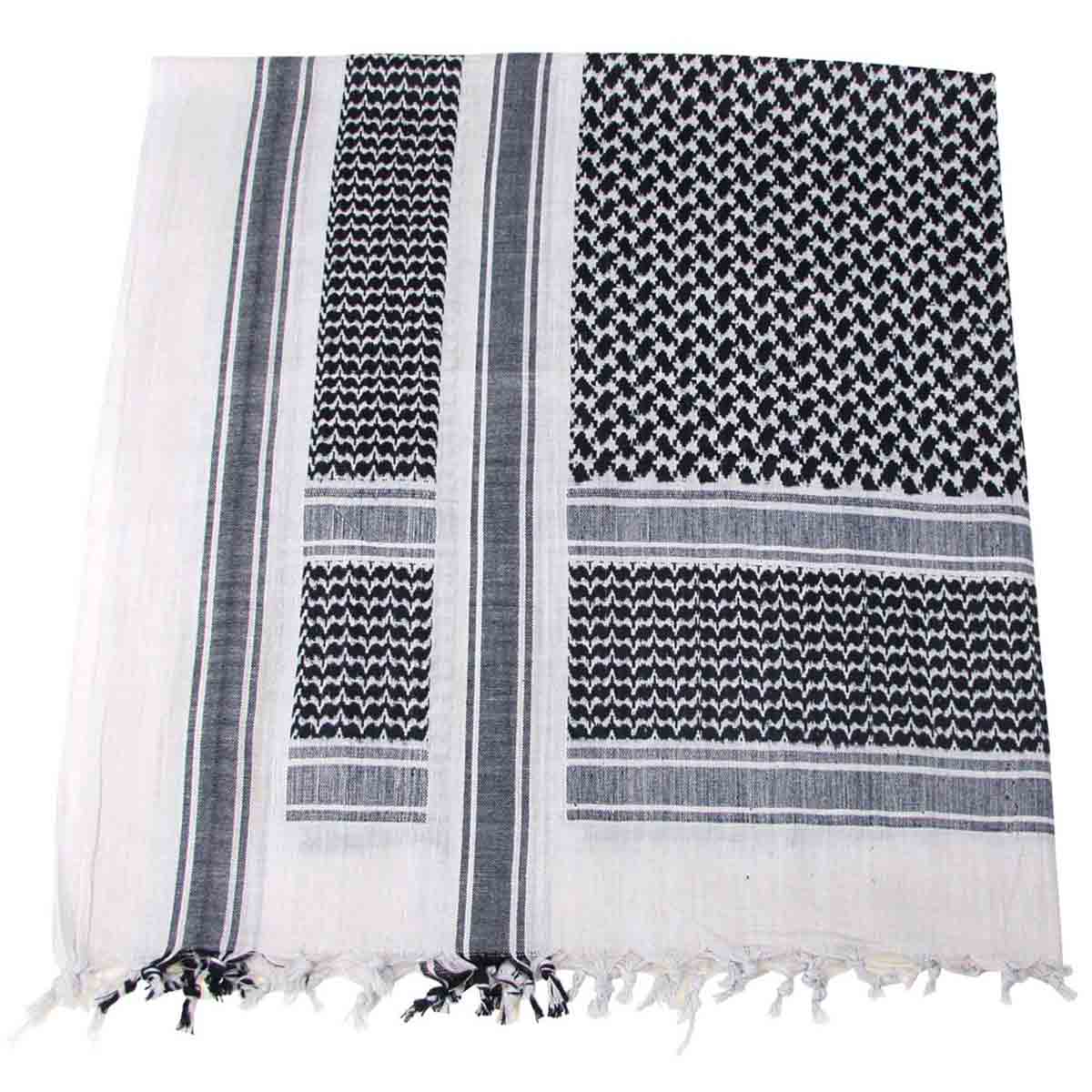 MFH Shemagh Head Scarf Black / White - Image 2