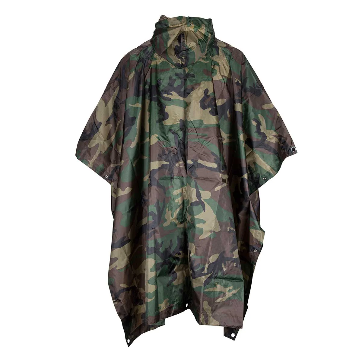 MFH Waterproof Ripstop Poncho Woodland Camo - Image 2