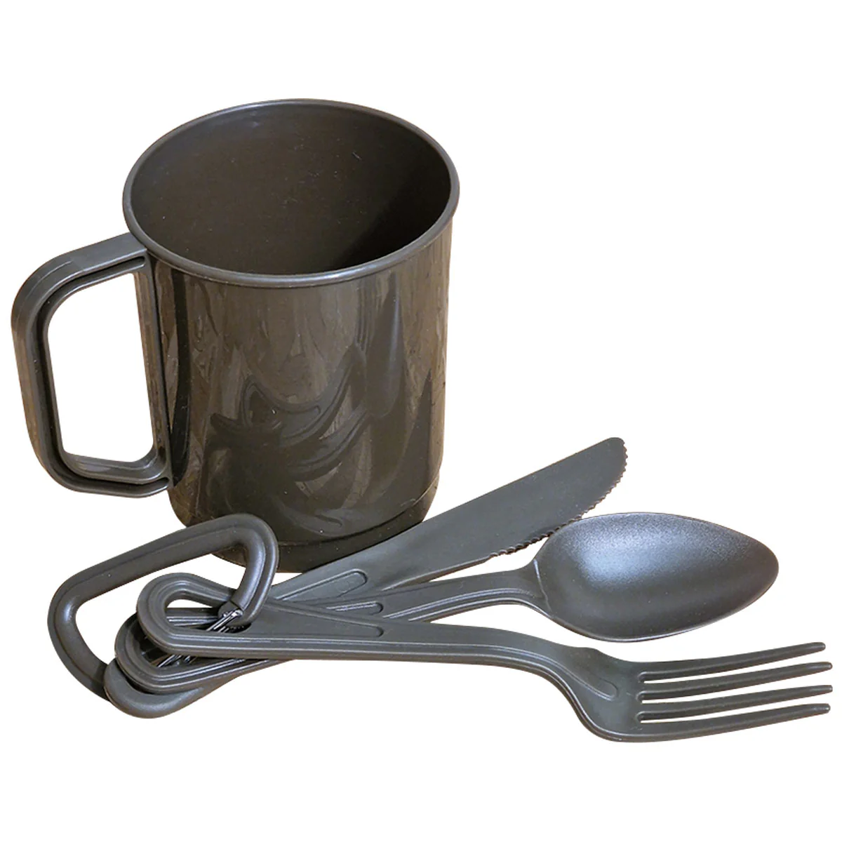 Mil-Tec Camping Dinner Set with Bag Olive Drab - Image 2