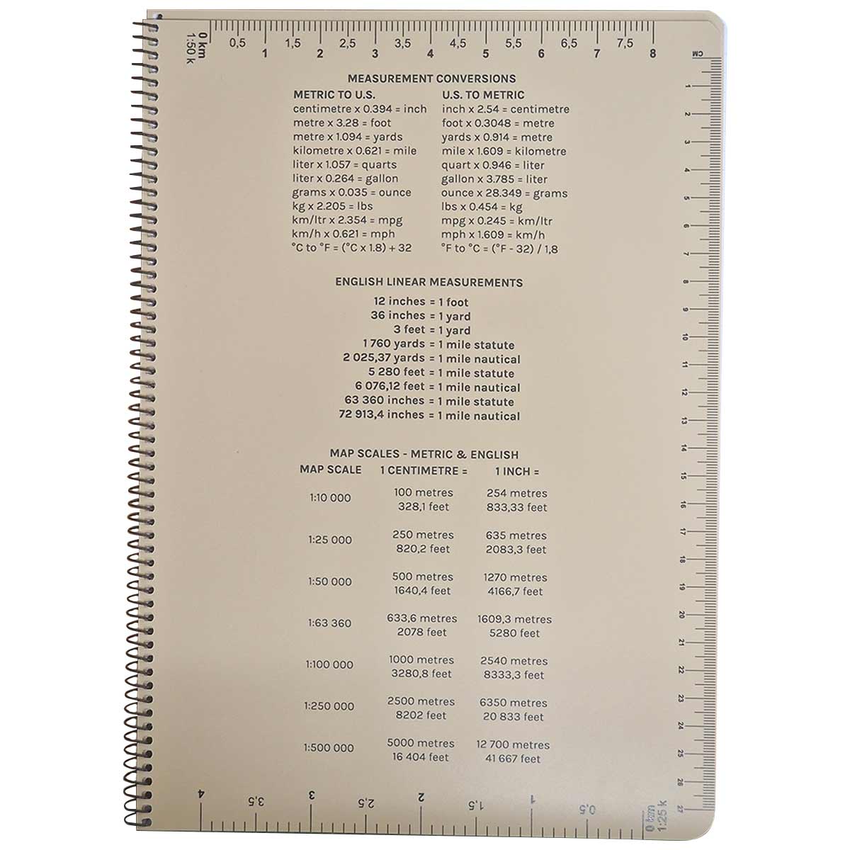 Modestone Side Spiral Waterproof Notebook A4 - Tan - Image 3