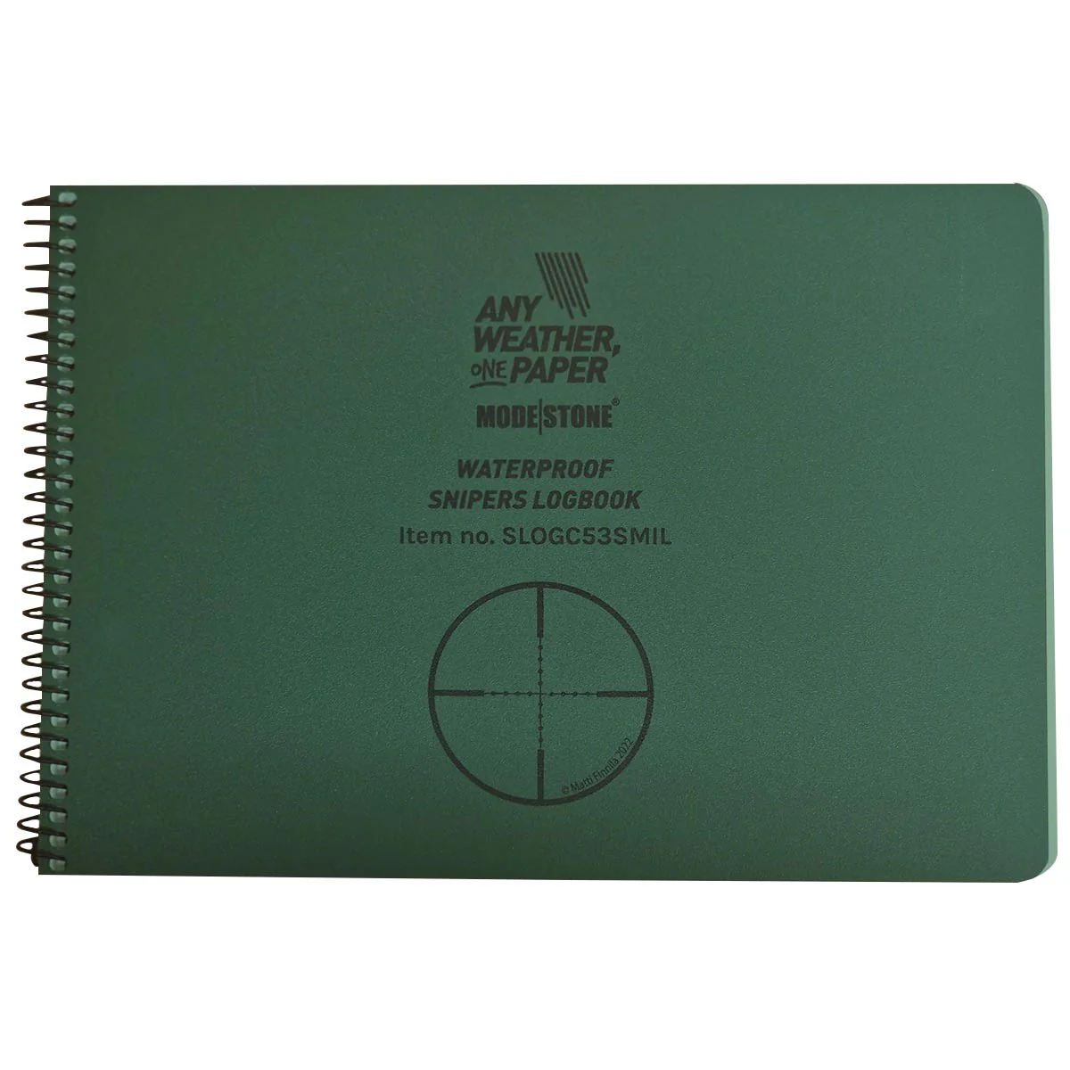 Modestone Snipers Waterproof Logbook / Data Notebook A5 - Green